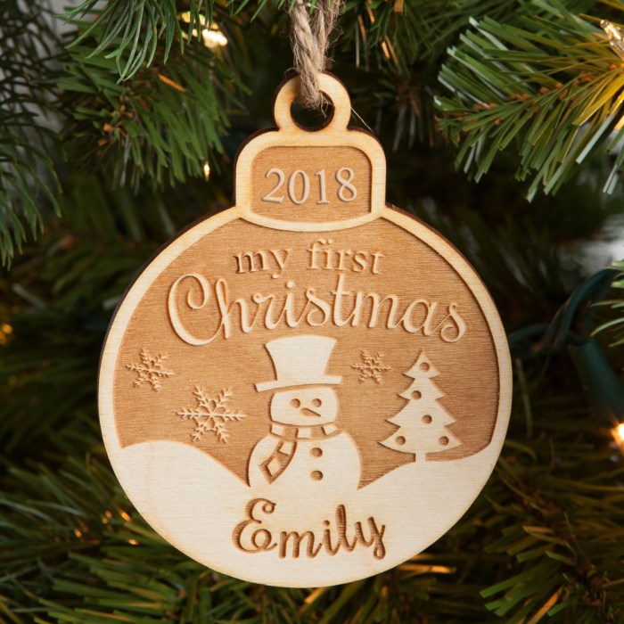 Barry wood christmas ornament