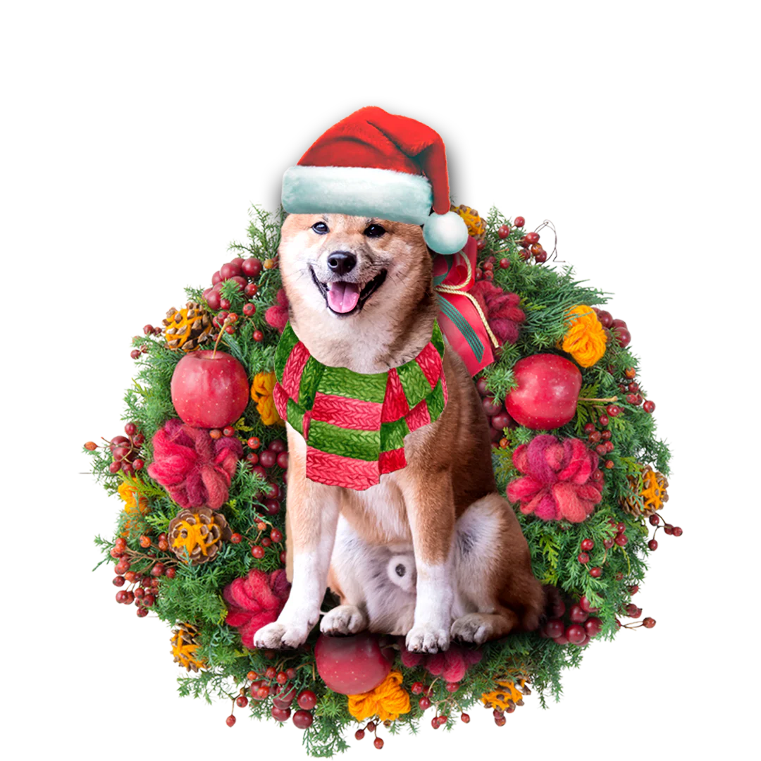 Shiba inu christmas ornament