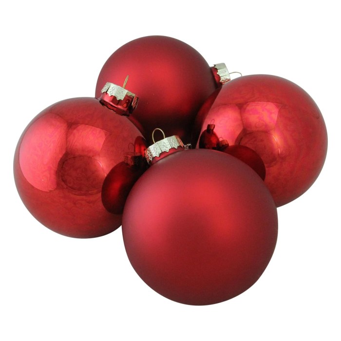 Red glass christmas ornament