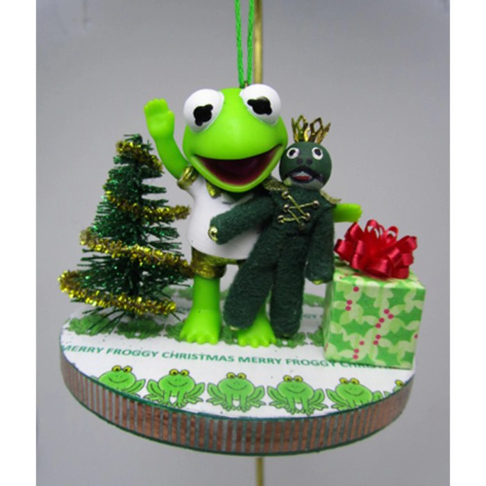 Kermit the frog christmas ornament