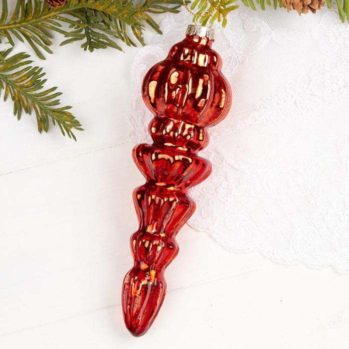 Red glass christmas ornament